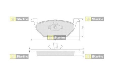 Колодки тормозные дисковые, к-кт. STARLINE BD S005S