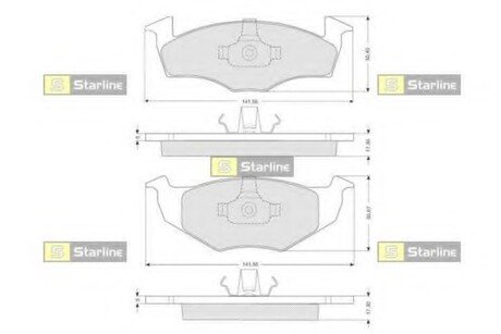 BD S006S STARLINE Колодки тормозные дисковые, к-кт.