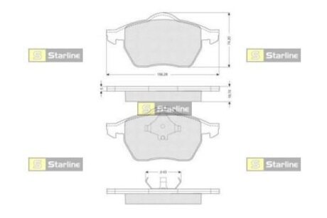 BD S007S STARLINE Колодки тормозные дисковые, к-кт.