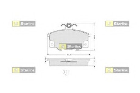 BD S029 STARLINE Колодки тормозные дисковые, к-кт.