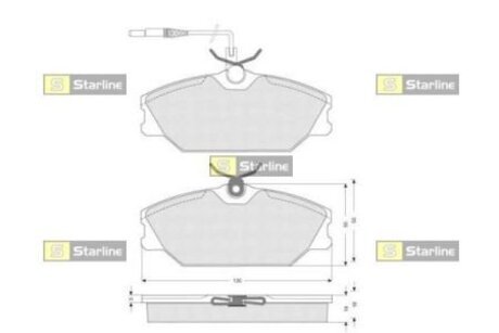 BD S034 STARLINE Колодки тормозные дисковые, к-кт.