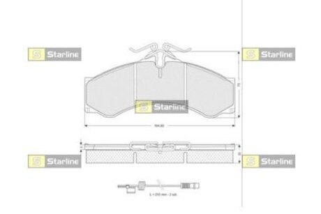 BDS061 STARLINE Колодки тормозные дисковые, к-т.