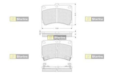 BD S063 STARLINE Колодки тормозные дисковые, к-кт.