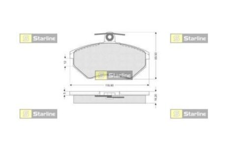 BD S071 STARLINE Колодки тормозные дисковые, к-кт.