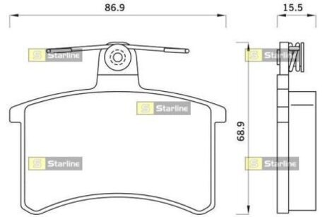 BD S078 STARLINE Колодки тормозные дисковые, к-кт.