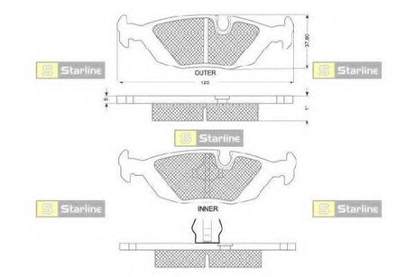 BD S079 STARLINE Колодки тормозные дисковые, к-кт.