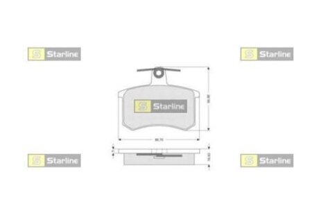 BD S080 STARLINE Колодки тормозные дисковые, к-кт.