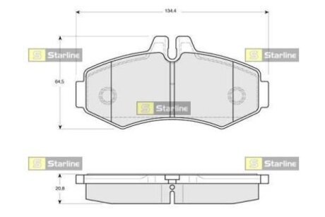 BD S086 STARLINE Колодки тормозные дисковые, к-кт.