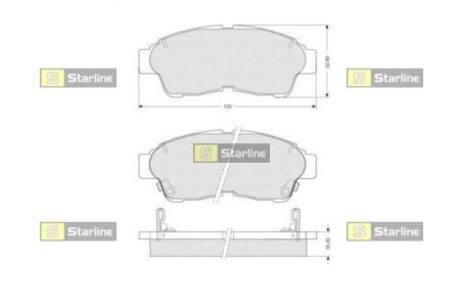 BD S094 STARLINE Колодки тормозные дисковые, к-кт.