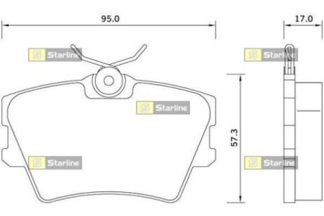 BD S097 STARLINE Колодки тормозные дисковые, к-кт.