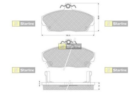 BD S124 STARLINE Колодки тормозные дисковые, к-кт.