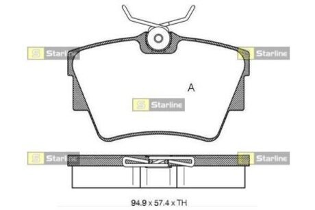 BDS136 STARLINE Колодки тормозные дисковые, к-кт.