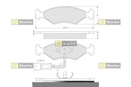 BD S141 STARLINE Колодки тормозные дисковые, к-кт.