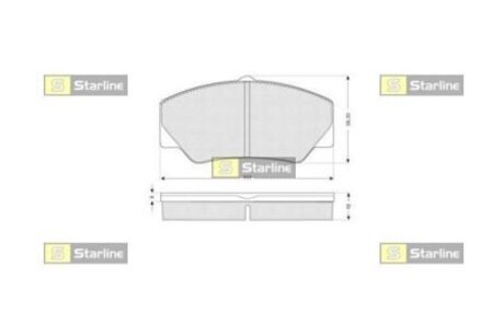 BD S154 STARLINE Колодки тормозные дисковые, к-кт.