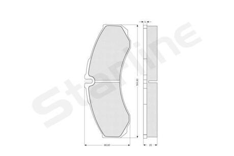 BD S180 STARLINE Колодки тормозные дисковые, к-кт.