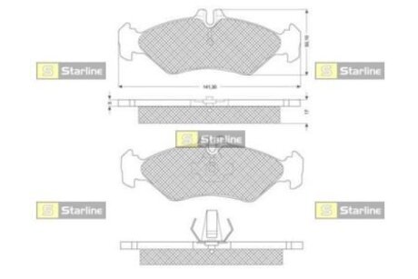 BD S191 STARLINE Колодки тормозные дисковые, к-кт.