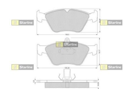 BD S192 STARLINE Колодки тормозные дисковые, к-кт.