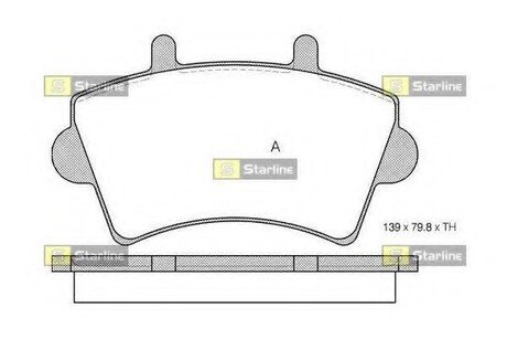 BD S201 STARLINE Колодки тормозные дисковые, к-кт.