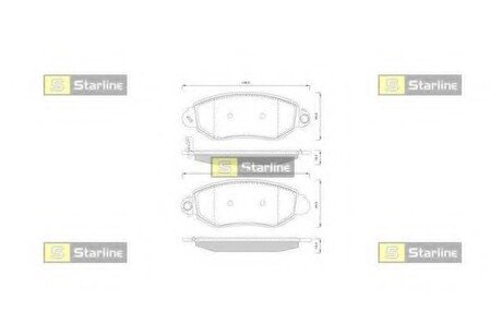 BD S244 STARLINE Колодки тормозные дисковые, к-кт.