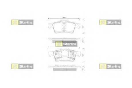 BD S253 STARLINE Колодки тормозные дисковые, к-кт.