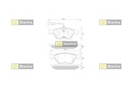 BD S259 STARLINE Колодки тормозные дисковые, к-кт.