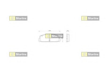 BD S262 STARLINE Колодки тормозные дисковые, к-кт.