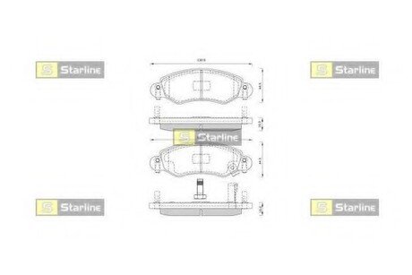 BD S263 STARLINE Колодки тормозные дисковые, к-кт.