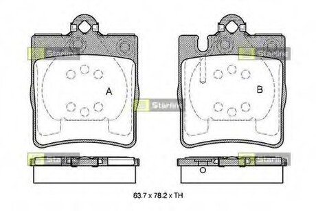 BD S295 STARLINE Колодки тормозные дисковые, к-кт.