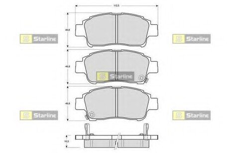 BD S317 STARLINE Колодки тормозные дисковые, к-кт.