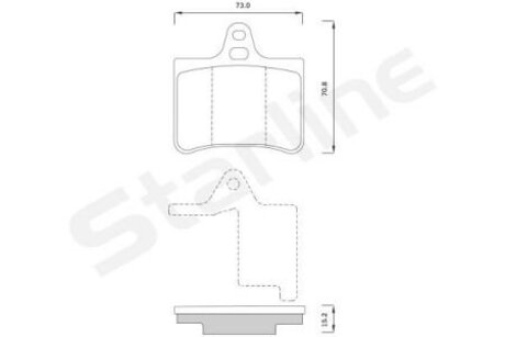 BD S358 STARLINE Колодки тормозные дисковые, к-кт.