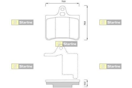 Колодки тормозные дисковые, к-кт. STARLINE BD S358