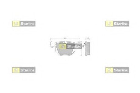 BD S363 STARLINE Колодки тормозные дисковые, к-кт.