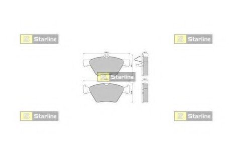 BD S367 STARLINE Колодки тормозные дисковые, к-кт.