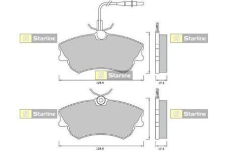 BD S368 STARLINE Колодки тормозные дисковые, к-кт.