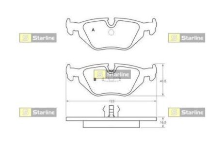 BD S381 STARLINE Колодки тормозные дисковые, к-кт.