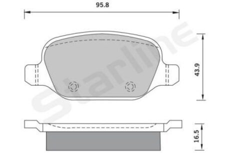 BD S382 STARLINE Колодки тормозные дисковые, к-кт.