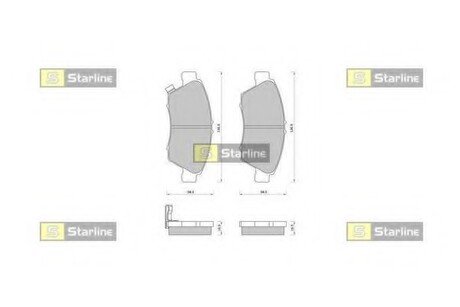 BD S389 STARLINE Колодки тормозные дисковые, к-кт.