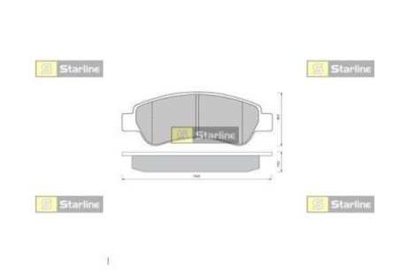 BD S405 STARLINE Колодки тормозные дисковые, к-кт.