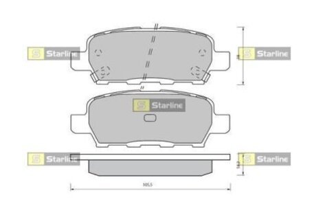 BD S418 STARLINE Колодки тормозные дисковые, к-кт.