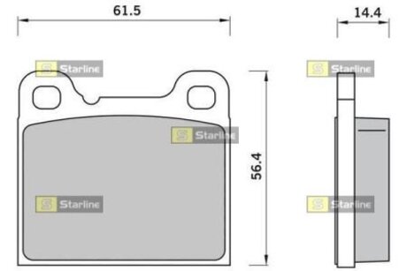 BD S420 STARLINE Колодки тормозные дисковые, к-кт.