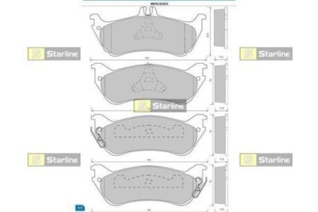 BD S424 STARLINE Колодки тормозные дисковые, к-кт.