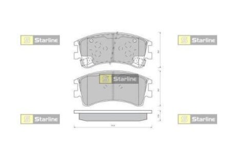BD S431 STARLINE Колодки тормозные дисковые, к-кт.