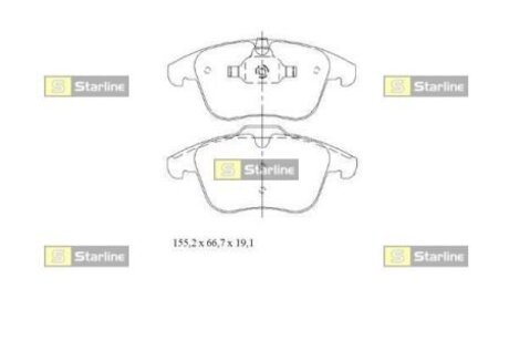 Колодки тормозные дисковые, к-кт. STARLINE BD S447