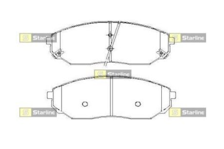 BD S448 STARLINE Колодки тормозные дисковые, к-кт.