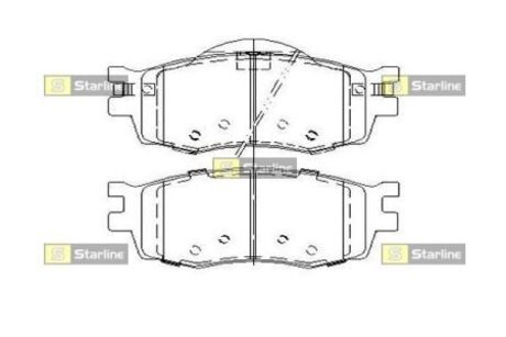 BD S457 STARLINE Колодки тормозные дисковые, к-кт.