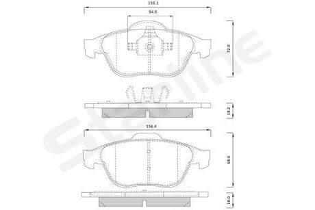 BDS825P STARLINE Колодки тормозные дисковые, к-кт.