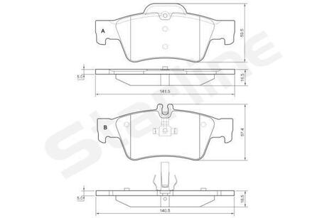 BDS827P STARLINE Колодки тормозные дисковые, к-кт.