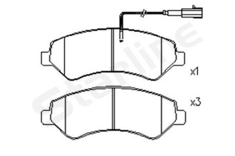 BDS846P STARLINE Колодки тормозные дисковые, к-кт.