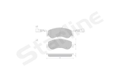 BDS848P STARLINE Колодки тормозные дисковые, к-кт.