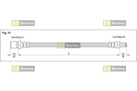 HAAA12241 STARLINE Шланг торомозной Starline